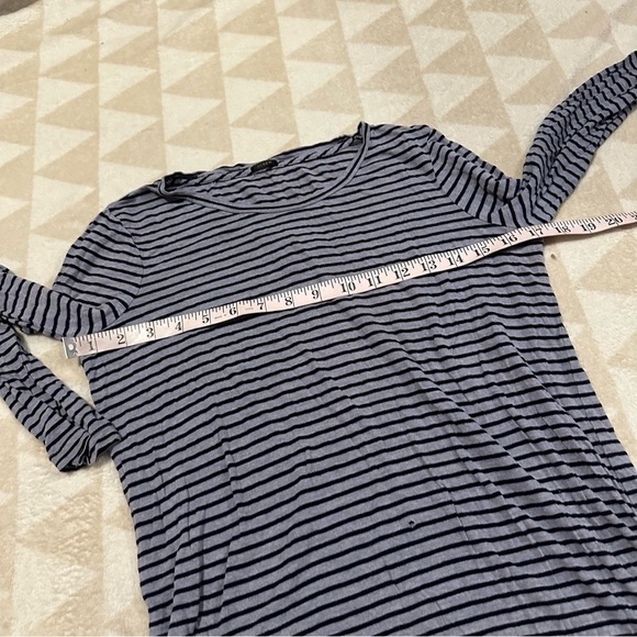 J crew long sleeve stripe stretch suiting tee viscose - Picture 3 of 6